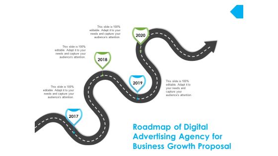 Roadmap Of Digital Advertising Agency For Business Growth Proposal Ppt PowerPoint Presentation Outline Aids