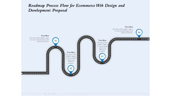 Roadmap Process Flow For Ecommerce Web Design And Development Proposal Ppt File Portrait PDF