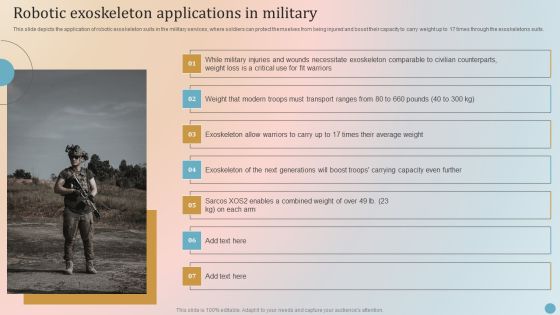Robotic Exoskeleton Applications In Military Icons PDF Robotic Exoskeleton Applications In Military Icons PDF