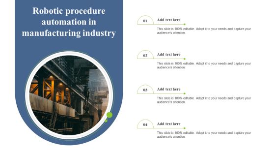 Robotic Procedure Automation In Manufacturing Industry Download PDF Robotic Procedure Automation In Manufacturing Industry Download PDF