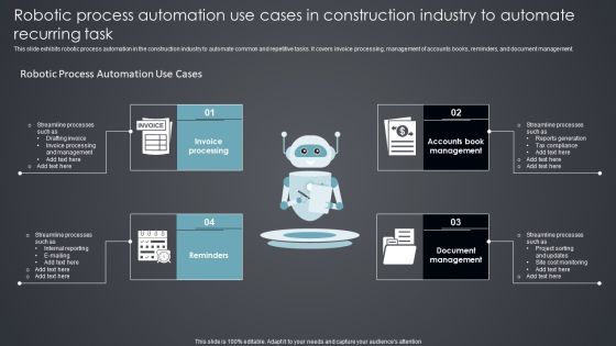 Robotic Process Automation Use Cases In Construction Industry To Automate Recurring Task Inspiration PDF Robotic Process Automation Use Cases In Construction Industry To Automate Recurring Task Inspiration PDF
