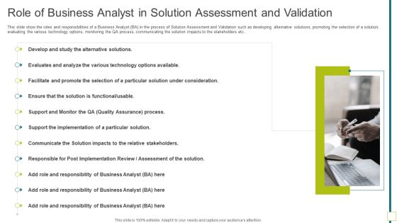 Role Of Business Analyst In Solution Assessment And Validation Pictures PDF Role Of Business Analyst In Solution Assessment And Validation Pictures PDF