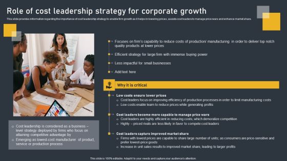 Role Of Cost Leadership Strategy For Corporate Growth Summary PDF Role Of Cost Leadership Strategy For Corporate Growth Summary PDF