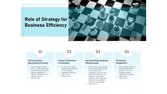Role Of Strategy For Business Efficiency Ppt PowerPoint Presentation Layouts Clipart Images PDF Role Of Strategy For Business Efficiency Ppt PowerPoint Presentation Layouts Clipart Images PDF