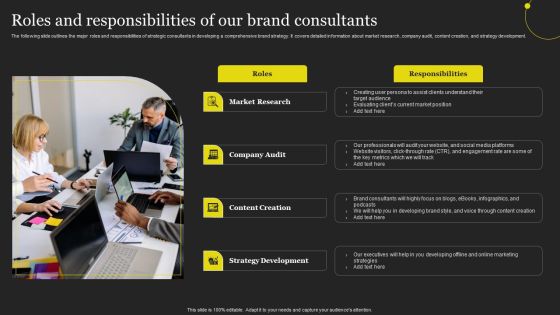 Roles And Responsibilities Of Our Brand Building Consultation Services Business Brochure PDF Roles And Responsibilities Of Our Brand Building Consultation Services Business Brochure PDF