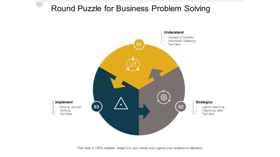 Round Puzzle For Business Problem Solving Ppt PowerPoint Presentation File Graphics