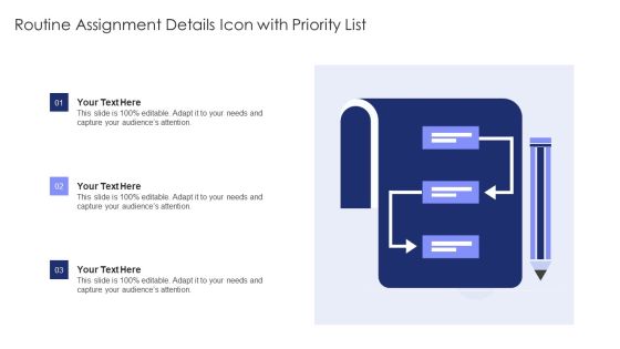 Routine Assignment Details Icon With Priority List Topics PDF Routine Assignment Details Icon With Priority List Topics PDF