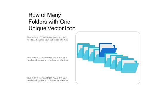 Row Of Many Folders With One Unique Vector Icon Ppt PowerPoint Presentation Inspiration Slideshow PDF Row Of Many Folders With One Unique Vector Icon Ppt PowerPoint Presentation Inspiration Slideshow PDF