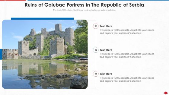 Ruins Of Golubac Fortress In The Republic Of Serbia Brochure PDF