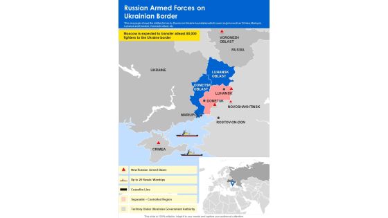 Russian Armed Forces On Ukrainian Border One Pager Sample Example Document Russian Armed Forces On Ukrainian Border One Pager Sample Example Document