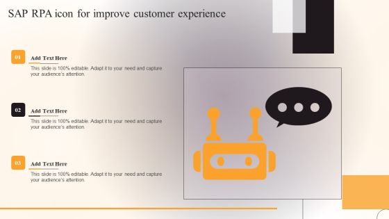 SAP RPA Icon For Improve Customer Experience Mockup PDF SAP RPA Icon For Improve Customer Experience Mockup PDF