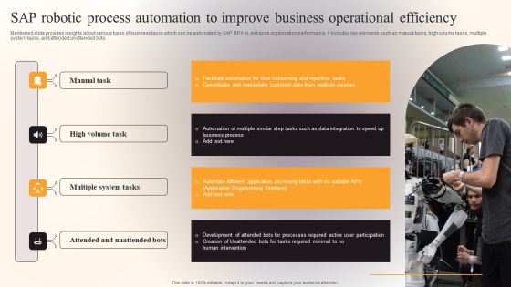 SAP Robotic Process Automation To Improve Business Operational Efficiency Portrait PDF SAP Robotic Process Automation To Improve Business Operational Efficiency Portrait PDF