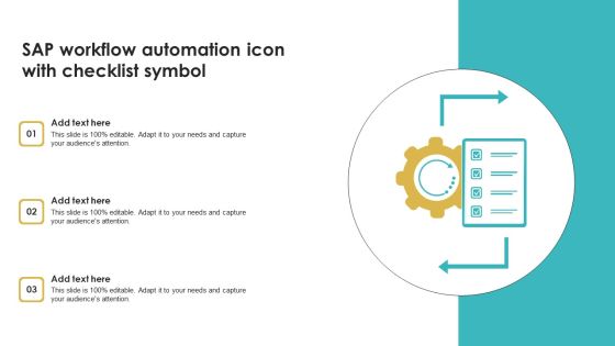 SAP Workflow Automation Icon With Checklist Symbol Infographics PDF