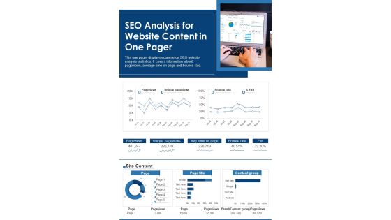 SEO Analysis For Website Content In One Pager PDF Document PPT Template SEO Analysis For Website Content In One Pager PDF Document PPT Template