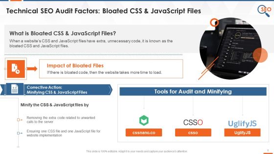 SEO Audit Inspection Factor Bloated CSS And Javascript Files Training Ppt SEO Audit Inspection Factor Bloated CSS And Javascript Files Training Ppt