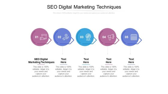 SEO Digital Marketing Techniques Ppt PowerPoint Presentation Professional Icons Cpb