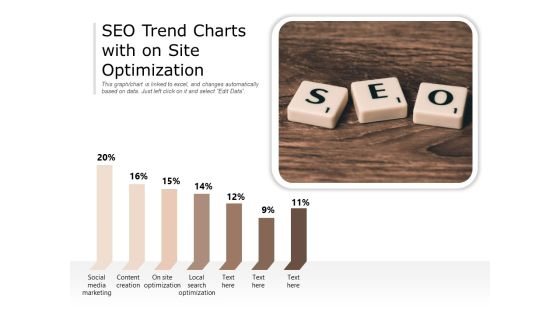 SEO Trend Charts With On Site Optimization Ppt PowerPoint Presentation Gallery Inspiration PDF