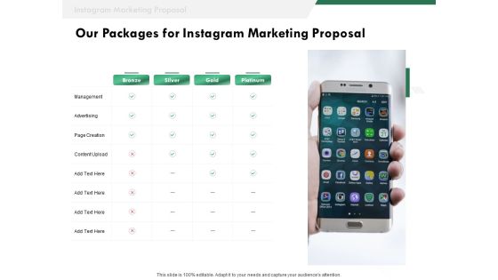 SMM Our Packages For Instagram Marketing Proposal Ppt Outline Guide PDF SMM Our Packages For Instagram Marketing Proposal Ppt Outline Guide PDF