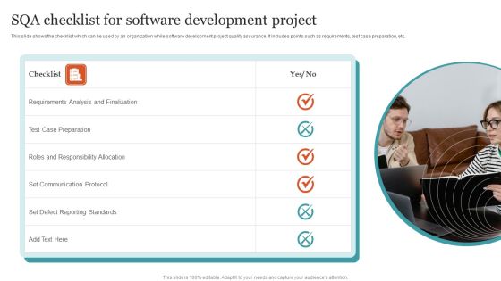SQA Checklist For Software Development Project Diagrams PDF SQA Checklist For Software Development Project Diagrams PDF