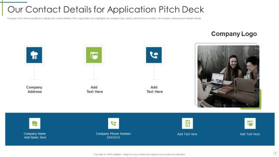 Saas Provider Our Contact Details For Application Pitch Deck Ppt Visual Aids Background Images PDF Saas Provider Our Contact Details For Application Pitch Deck Ppt Visual Aids Background Images PDF