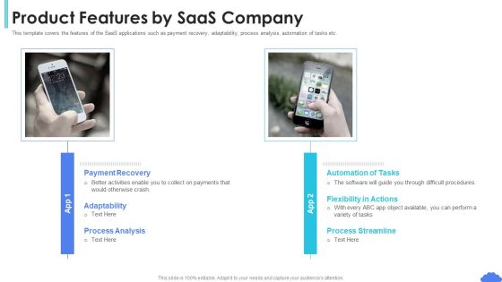Saas Sales Pitch Deck Product Features By Saas Company Ppt File Tips PDF Saas Sales Pitch Deck Product Features By Saas Company Ppt File Tips PDF