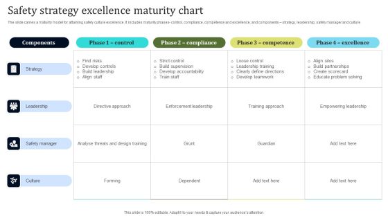 Safety Strategy Excellence Maturity Chart Elements PDF