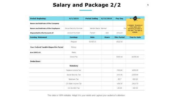 Salary And Package Earnings Ppt PowerPoint Presentation Show Gallery Salary And Package Earnings Ppt PowerPoint Presentation Show Gallery