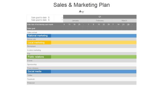Sales And Marketing Plan Template 1 Ppt PowerPoint Presentation Inspiration Sales And Marketing Plan Template 1 Ppt PowerPoint Presentation Inspiration