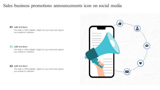 Sales Business Promotions Announcements Icon On Social Media Guidelines PDF Sales Business Promotions Announcements Icon On Social Media Guidelines PDF