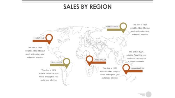 Sales By Region Ppt PowerPoint Presentation Icon Diagrams