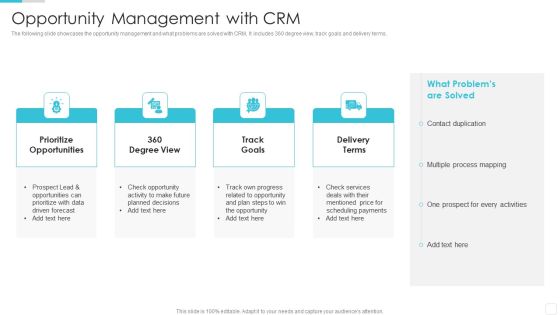 Sales CRM Cloud Solutions Deployment Opportunity Management With CRM Demonstration PDF Sales CRM Cloud Solutions Deployment Opportunity Management With CRM Demonstration PDF