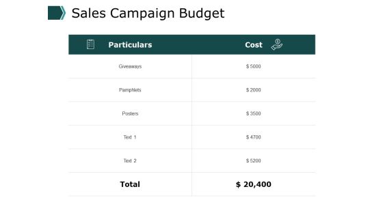 Sales Campaign Budget Marketing Ppt PowerPoint Presentation Ideas Slides Sales Campaign Budget Marketing Ppt PowerPoint Presentation Ideas Slides