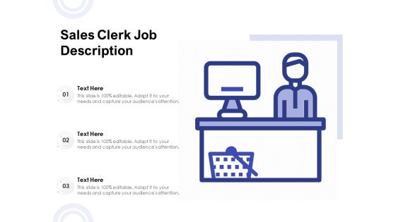 Sales Clerk Job Description Ppt PowerPoint Presentation Icon Portfolio PDF