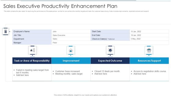 Sales Executive Productivity Enhancement Plan Rules PDF