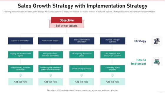 Sales Growth Strategy With Implementation Strategy Graphics PDF Sales Growth Strategy With Implementation Strategy Graphics PDF