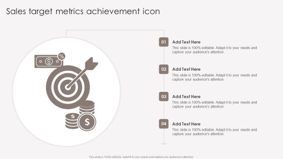 Sales Target Metrics Achievement Icon Download PDF Sales Target Metrics Achievement Icon Download PDF