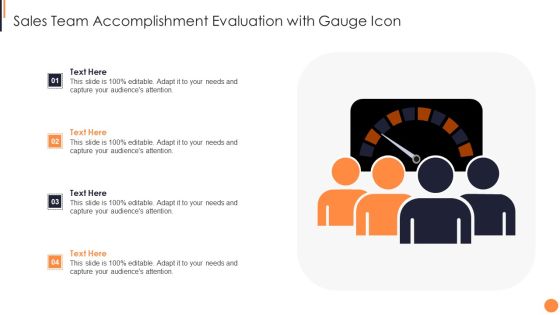 Sales Team Accomplishment Evaluation With Gauge Icon Introduction PDF Sales Team Accomplishment Evaluation With Gauge Icon Introduction PDF