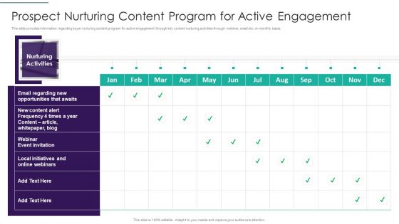 Sales Techniques Playbook Prospect Nurturing Content Program For Active Engagement Brochure PDF Sales Techniques Playbook Prospect Nurturing Content Program For Active Engagement Brochure PDF
