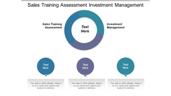Sales Training Assessment Investment Management Ppt PowerPoint Presentation Pictures Graphics Template