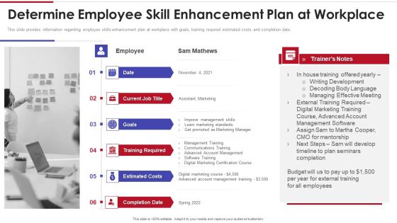 Sales Training Playbook Determine Employee Skill Enhancement Plan At Workplace Diagrams PDF Sales Training Playbook Determine Employee Skill Enhancement Plan At Workplace Diagrams PDF