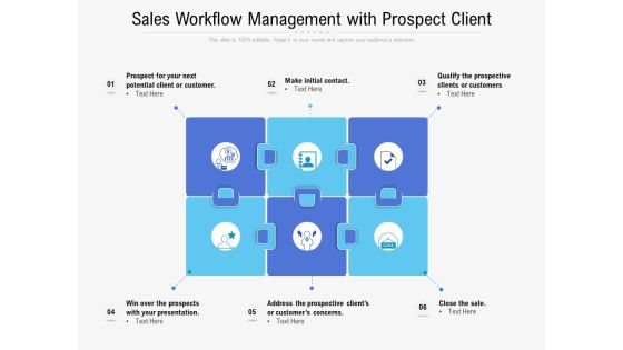 Sales Workflow Management With Prospect Client Ppt PowerPoint Presentation File Design Inspiration PDF
