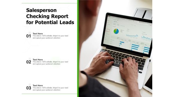 Salesperson Checking Report For Potential Leads Ppt PowerPoint Presentation Gallery Visual Aids PDF Salesperson Checking Report For Potential Leads Ppt PowerPoint Presentation Gallery Visual Aids PDF