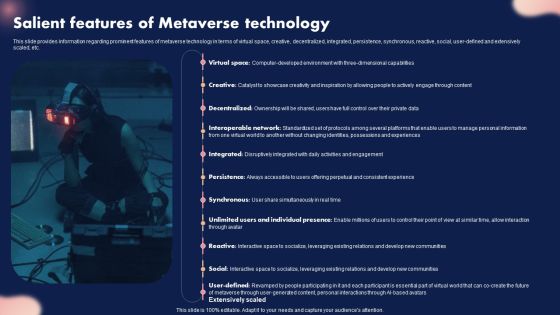 Salient Features Of Metaverse Technology Ppt Deck PDF Salient Features Of Metaverse Technology Ppt Deck PDF