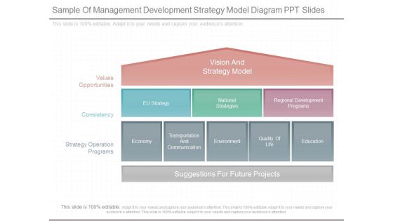 Sample Of Management Development Strategy Model Diagram Ppt Slides