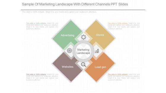 Sample Of Marketing Landscape With Different Channels Ppt Slides