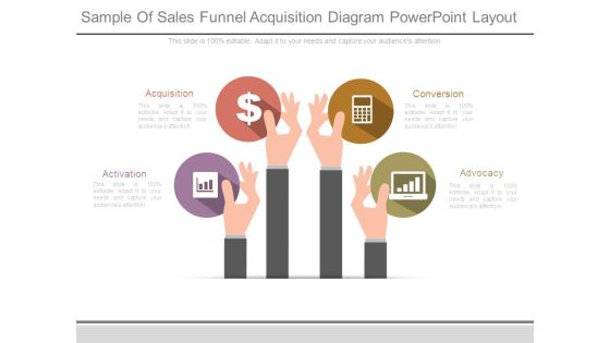 Sample Of Sales Funnel Acquisition Diagram Powerpoint Layout Sample Of Sales Funnel Acquisition Diagram Powerpoint Layout