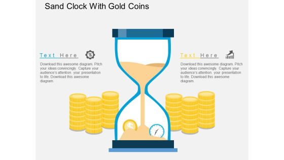 Sand Clock With Gold Coins Powerpoint Template Sand Clock With Gold Coins Powerpoint Template