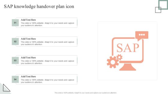 Sap Knowledge Handover Plan Icon Professional PDF