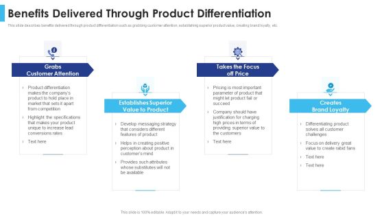 Satisfying Consumers Through Strategic Product Building Plan Benefits Delivered Through Product Differentiation Brochure PDF Satisfying Consumers Through Strategic Product Building Plan Benefits Delivered Through Product Differentiation Brochure PDF