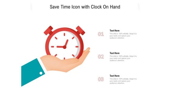 Save Time Icon With Clock On Hand Ppt PowerPoint Presentation File Layout PDF Save Time Icon With Clock On Hand Ppt PowerPoint Presentation File Layout PDF